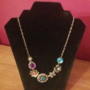 Beautiful bronze multi color stones necklace